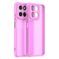 Matinis smūgiams atsparus dėklas Moto Edge 60 Fusion Apsauginis dangtelis su visapusiška apsauga Moto G57 G56 G86 G Play 2025 G Power Motorola Moto G57 rožinė