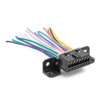 OBDII J1962F OBD2 16 Pin Female Connector Dashboard Port Open Tinned Wire Pigtail Full Cable Harness 3.9'' 1 gray