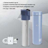Rankinis insulino aušintuvas USB įkrovimu Automatinis temperatūros valdymas Vaistų šaldytuvas Puodelis LCD skaitmeninis ekranas