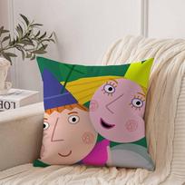 Ben And Hollys Little Kingdom Pillow Case Home Decor Throw For Sofa Bed Car Room Decor Gift Idea 12x12Inch white