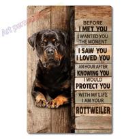 Rottweiler šuo Vintažinis metalinis ženklas Burbulinė vonia Ekologiškas muilas Plaketas Vonios kambario dekoras Namų dekoras Dovana šunų mylėtojams 8x12 colio 20x30cm black