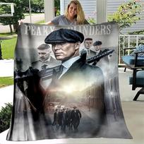 Peaky Blinders Minkšta flanelinė plona antklodė Populiari gangsterių TV antklodė Nešiojama namų kelionių biuro pietų pertraukos antklodė 75x90cm gray
