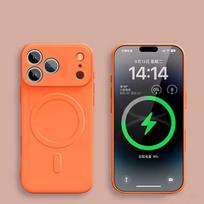 Liquid Silicone Case For iPhone 16 17 15 14 13 12 11 Pro Max Plus Mini Air For Magsafe Magnetic Wireless Charge Soft Cover funda For iphone 13Promax