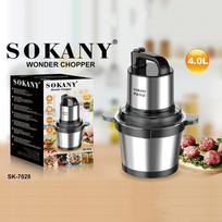 1pc electric kitchen knife with stainless steel bowl, 2 speed meat grinder with 4 blades for meat and onions. 220 V&UK šviesiai pilka spalva