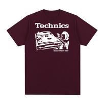 technics Marškinėliai mokyk juos gerai DJ Plokštelių grotuvas Muzikos namas Techno Elektroninė Medvilnė Vyriški marškinėliai Naujas Marškinėlis Marškinėliai Moteriški viršutiniai drabužiai M gray
