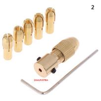 Elektrinio variklio veleno mini gręžimo griebtuvo tvirtinimas 0,3–3,0 mm mažas prie grąžto