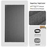 Vėjui atspari sulankstoma užuolaida be gręžimo vonios kambariui ar miegamajam Fits Door Width 125-140cm, Curtain 160x200cm