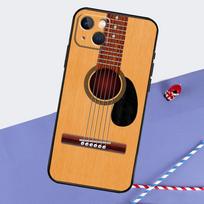 Gitara Muzika Telefono dėklas iPhone 16 15 Pro Max 12 13 Mini 11 14 Pro Max XR 16 15 Plus 16e Dangtelis Coque iPhone 12 orange