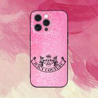 Sultinga-12 C-Couture telefono dėklas  iPhone 17, 16, 15, 14, 13, 12, 11 Plus, Pro Max telefonams Minkštas juodas dangtelis iPhone13 pink