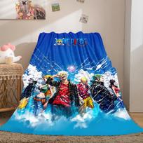 Anime One Piece prabangus flanelinis lengvas pledas namų dekoras sofos lovos kelioninis uždangalas šeimos dovana LXR134 75x90cm white