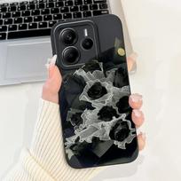 Dėl Redmi Note 14 4G dėklo 2025 m. Madingas gėlių marmuro minkšto silikono smūgiams atsparus dangtelis Xiaomi Redmi Note 14 5G Note14 ES buferiui Redmi Note 14 4G