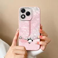 Case For Honor 400 Lite Cute Panda Letters Full Protection High Quality Liquid Silicone Soft Housing Shockproof Phone Back Cover HONOR 400 Lite white