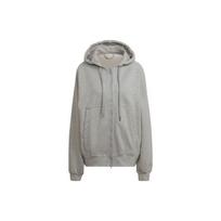 Adidas By Stella McCartney Hooded Zip Sweatshirt Jacket, Women Long Sleeve Casual Outerwear, Soft Fabric Daily Coat In Medium Hemp Grey HA8966 L gray