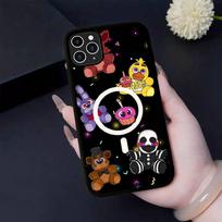 Fnaf Five-nights-At-Freddys Anime Phone Case For iPhone 13 14 15 11 12 16 17 Pro Max Plus For Magsafe Magnetic Shell iPhone 17Pro Max black