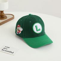 Super Mario Bros Animacinis Bėgiojimo Kepuraitė Su Apsauga Nuo Saulės Ir Kvėpuojanti Medvilnė Vaikams Vasaros Drabužiams Green White black