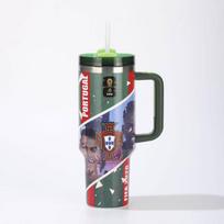 Pasaulio futbolo taurės 40 uncijų izoliuotas kelioninis puodelis su rankena sporto gerbėjams Style 12