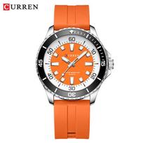 CURREN 8448 Unisex lauko laikrodis su dideliu ciferblatu ir gumine apyranke gray