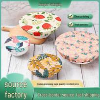 Eco-Friendly Beeswax Bowl Cover, Reusable & Food Grade for Freshness and Preservation Pure Cotton + Beeswax blue