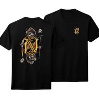 Ragtop Fire Co. Skeleton Firefighter Playing Card Graphic Tee, Vintage Outdoor F 3XL įvairiaspalvis