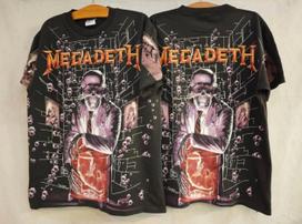 VTG Megadeth AOP Countdown To Extinction 1991 Metal 90s Band XL REPRINT Unisex T-Shirt L gray