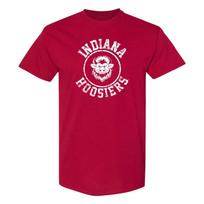 Indiana Hoosiers Bison Distressed Circle Logo T-Shirt - Cardinal XL brown