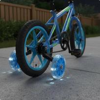 2 vnt. vaikiško dviračio pagalbinių ratukų neslystantys vaikų treniruočių sunkaus naudojimo pradedantiesiems Blue 16 Inch blue