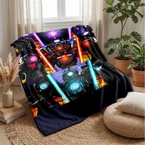 skibidi toiletPrinted Flannel Blanket Cozy Skin-Friendly Warm Throw for Couch Bed Indoor Daily Use 75x90cm