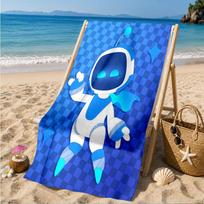 Kosminė nuotykių Astro Boto paplūdimio rankšluostis, Greitai džiūstantis, Lengvai prižiūrimas, Tinka tiek sporto salės, tiek paplūdimio atostogoms, Būtinas sportui 70cmx140cm(27x55inch)