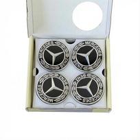 4PCS 75mm Car Floating Wheel Center Hub Caps Cover for Mercedes Benz Amg B/C/E/S Class A Class C200L GLC GLK CLA Accessories. gray