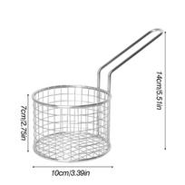 Lihe Stainless Steel Fry Basket, Round & Square Wire Mesh Fryer Basket For Chips, Chicken Nuggets Square frying basket96g beige