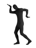 Helovino pilnas kombinezonas su užtrauktuku Vyrams Vaikams Be gobtuvo Zentai Vienetinis kombinezonas Žali sceniniai pėdkelnės Nematoma suknelė U 180 black