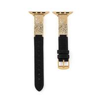 Universal Custom Straps for Apple Watches with Meteor Hardware & Inlaid Leather 44mm/45mm/49mm black