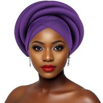 Tampri Afrikos moterų turbanas, apvyniojimas, neapdoroto šilko galvos apdangalai, elegantiškas turbanas, Nigerijos vestuvės balta