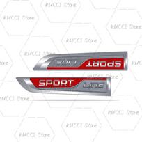 3D automobilio lipdukas Sport Line logotipas Metalinė emblema Ženklelis Lipdukai Skoda Fabia Octavia Rapid Citigo Roomster Kodiaq Karoq Superb Scala red