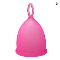 1 vnt. menstruacinė taurelė higienos periodas moterims menstruacinė taurelė silikoninė menstruacinė taurelė nuo šoninio pratekėjimo menstruacinė taurelė S rožinė