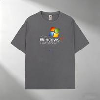 Windows Xp Professional Spausdinti Dydelis Unisex Marškinėliai Streetwear Medvilninis Naujas Retro Trumpomis Rankovėmis Grafinis Spaudinys Marškinėliai Unisex Unisex L gray