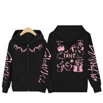 Stray Kids Do It albumo prekių Užtraukiama su gobtuvu Unisex Laisvalaikio Ilgomis rankovėmis su grafiniu spaudiniu Džemperis Streetwear Gerbėjų kolekcija Viršutinis drabužis(Sustorinta versija) L pink