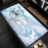PC Gamer Desk Mat Large Gaming Mouse Pad Hatsune Miku Mousepad Office Game Accessories Decoration Mouse Mat E-Sports Playmat 30x60cm white