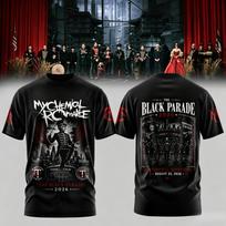 My Chemical RoUnisexce The Black Parade Tour Double Sided Graphic Tshirt Gothic Punk Rock Concert Tee Unisex Casual Cotton M gray