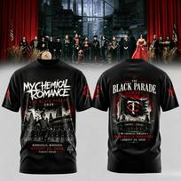 My Chemical RoUnisexce The Black Parade Tour Double Sided Graphic Tshirt Gothic Punk Rock Concert Tee Unisex Casual Cotton M gray