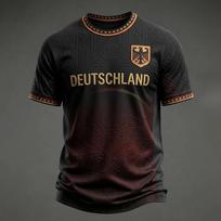 Vyriški 2026 Vokietijos Koncepciniai Futbolo Marškinėliai Su Erelio Ženklelio Spauda Greitai Džiūstantys Kvėpuojantys Retro Edition Trumpomis Rankovėmis Futbolo Marškinėliai 5XL 3XL