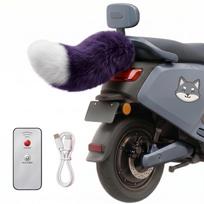 Motociklo Automobilio Uodega Kawaii Automobilio Dekoracija Elektrinio Motorolerio Drebanti Uodega Įkraunama Pliušinė Pūkuota Uodega Automobiliui 5 violetinė