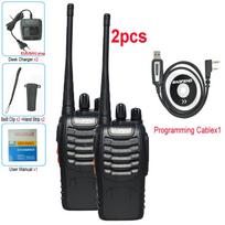 2PCS Baofeng BF 888S Walkie Talkie UHF BF888S Long Range Two Way Ham Portable Radio Transceiver for Hunting Hotel Receiver