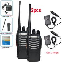 2PCS Baofeng BF 888S Walkie Talkie UHF BF888S Long Range Two Way Ham Portable Radio Transceiver for Hunting Hotel Receiver