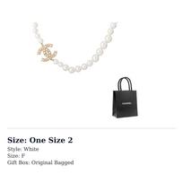 CHANEL Naudotas 2023 m. Dirbtinių perlų Karoliai A64757-Y20450-Z2048 One Size 2 balta