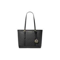 MICHAEL KORS Jet Set Travel Coated Canvas Tote Bag, Shopping Bag, Handbag, Shoulder Bag Women's Black 35S0GTVT1V-BLACK Basic Set (Bag+Dust Bag) gray