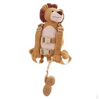 Mažylio apsaugos diržas su pavadėliu ir kuprinė Lion brown