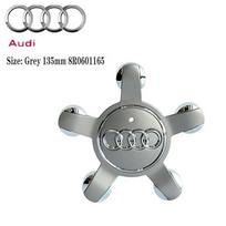 4 vnt. 135 mm automobilio stiliaus ratlankio centrinis dangtelis, stebulės dangteliai, ženklelis 8R0601165 4F0601165N Audi A1 A3 A4 A5 A6 A7 Q3 Q5 Q7 TT B5 B6 B7 8P gray