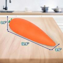 Toymendous 13cm Didžiulis Morkos formos Squishy su Smėlio Tekstūra, Milžiniškos Daržovės, Streso Atsarginis Fidget Žaislas, Dovana Suaugusiųjų vakarėliui orange