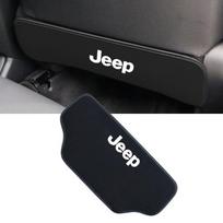 Automobilio galinės sėdynės apsauginis užvalkalas, sėdynės nugarėlės kilimėlis, apsauga nuo spyrių pagalvėlės Jeep Renegade Wrangler Compass Gladiator Cherokee priedui black